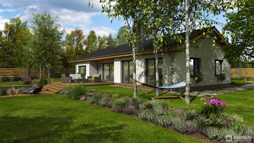 Moderní rodinný dům se zahradou v Mcelích ve Středočeském kraji