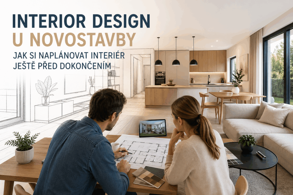 Kupující plánují interior design novostavby nad půdorysem ještě před dokončením domu